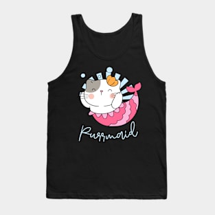 Purrmaid cute mermaidd cat Tank Top